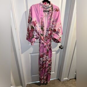 Kimono Robe- pink floral